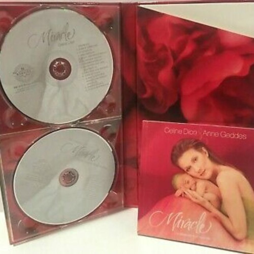 🎵Celine Dion&Anne Geddes "Miracle" Long Box Gift Music CD+DVD+Photo